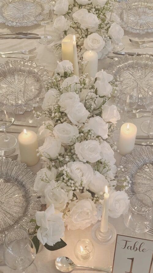 Gypsophila Runner centerpiece