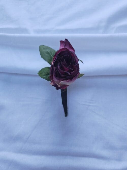 Real touch burgundy buttonhole
